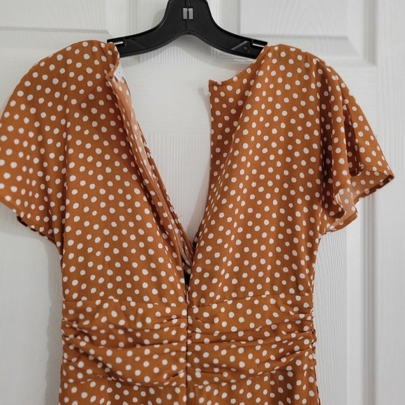 Leith Romper Size Small Rustic Orange Short Sleeve Beachy Summer Ready - Picture 6 of 11